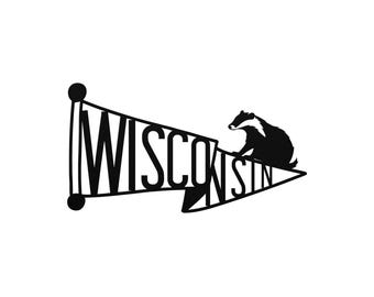 Badger Sign, UW Madison Merch, UW Madison Decor, UW Madison Gift, uw Madison wall art, uw madison dorm decor, wisconsin sports sign, badgers