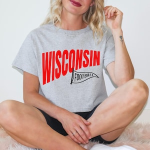 Womens Wisconsin Badgers Shirt UW Madison Gameday Clothes Wisconsin Badgers Apparel Womens WI Badgers Shirt