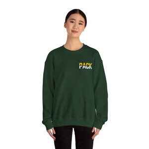 Green Bay Packers Football Sweatshirt, NFL Team Sweatshirt, Sports Fan Gift, Football Crewneck, Packers Fan Apparel, Game Day Sweatshirt image 7