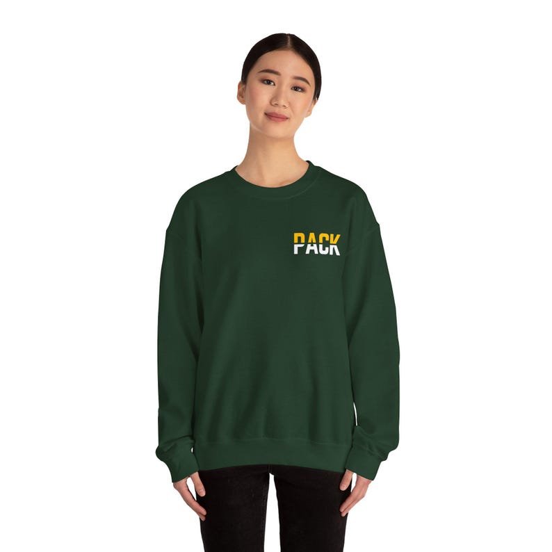 Green Bay Packers Football Sweatshirt, NFL Team Sweatshirt, Sports Fan Gift, Football Crewneck, Packers Fan Apparel, Game Day Sweatshirt image 7