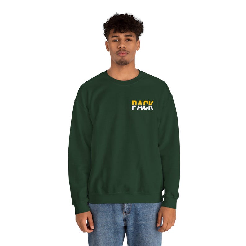 Green Bay Packers Football Sweatshirt, NFL Team Sweatshirt, Sports Fan Gift, Football Crewneck, Packers Fan Apparel, Game Day Sweatshirt image 8