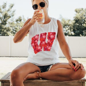 Wisconsin Badgers Tank Top UW Madison Gameday Clothes UW-Madison Badgers Volleyball UW Badgers Football Shirt Madison Wisconsin Shirt