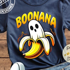 Funny Ghost Banana, Boonana Ghost Halloween Digital Shirt Design, Funny Halloween Boonana, Ghost Banana Halloween Shirt, Banana Png