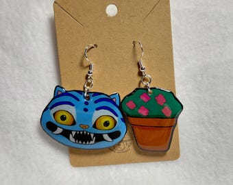 Derpy and Plant or Derpy and Sussy Kpop Demon Hunters earrings