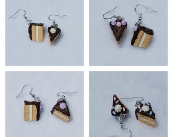 Chocolate Cake Earrings