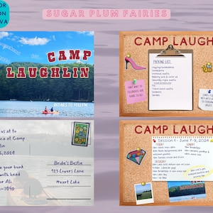 Camp Bachelorette Party Weekend Invite Details Save the date Bundle, Last Trail Before the Veil Editable Template Let’s Get Toasted Theme