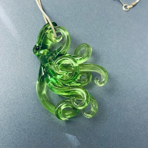 Sea Green Octopus Pendant Green Crystal Ocean Beach Party Jewelry Gift for Him Gift for Her