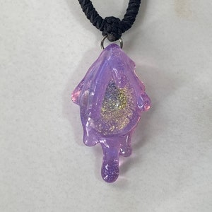 Pendant with Thick Black Silk cord for Gals