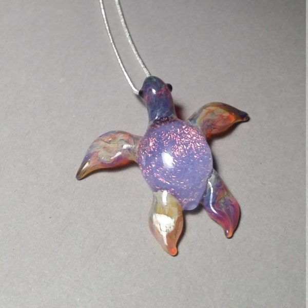 Galaxy Sea Turtle Pendant Love Suprise Gift for Girls Glass Pendant Beach Jewelry Turtle Jewelry