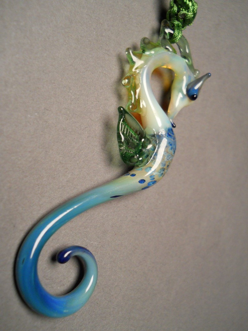 Sea Horse Jewelry Seahorse Pendant Horse Jewelry Blown Glass Etsy