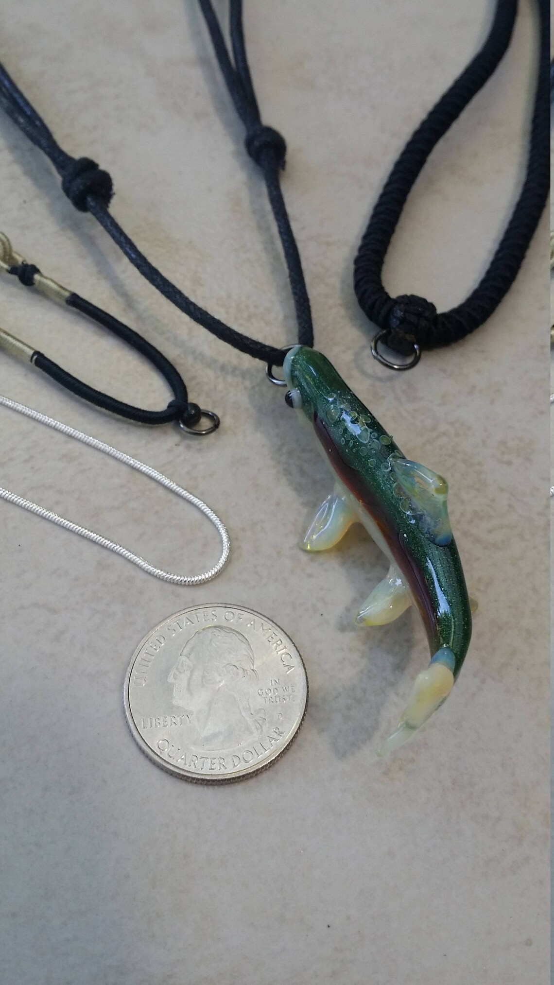 Handmade Glass Rainbow Trout Pendant for Him or Her. Etsy