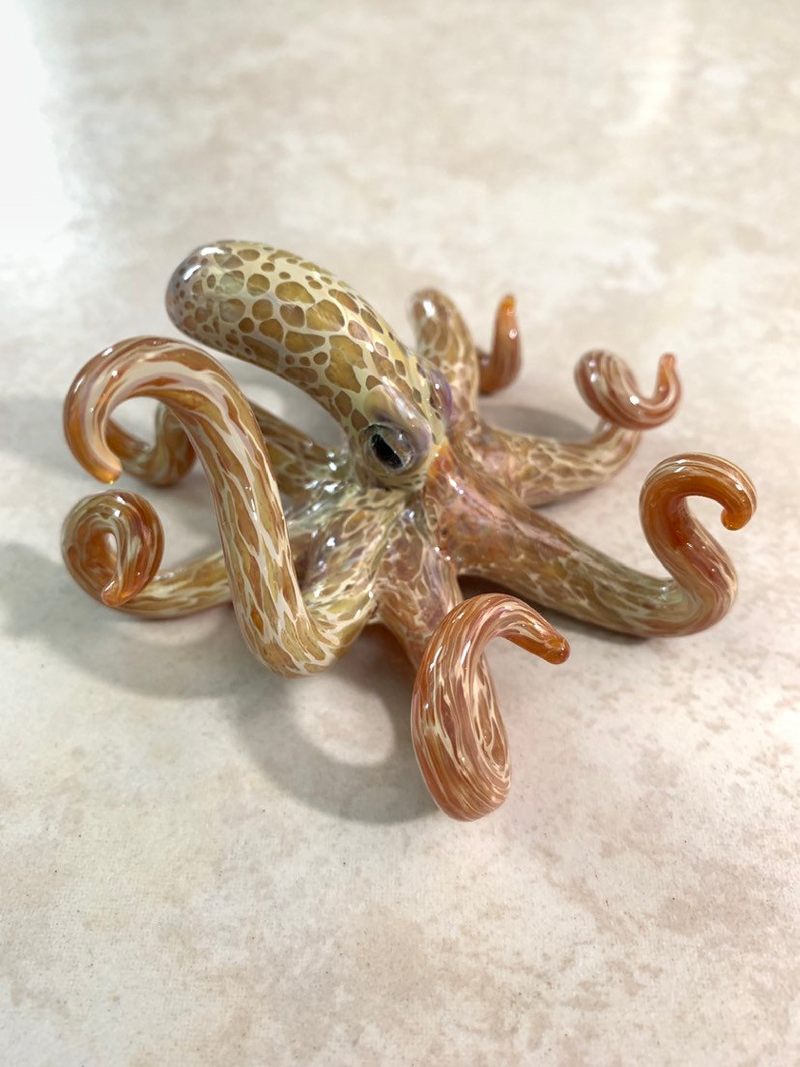 Blown Glass Octopus Sculpture Under the Sea Creature Tentacle Etsy