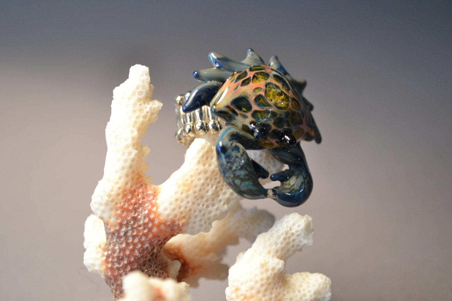 Hermit Crab Ring Handmade Jewelry Crab Pendant Beach Jewelry Etsy