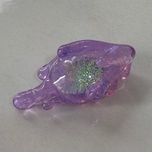 Drippy Purple Slime Glass Pendant Necklace: Dichroic Gold Steampunk Dripping Jewelry image 8