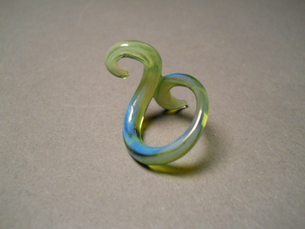 Glass Ring Blown Glass Jewelry Rings Pinky Ring Handmade Etsy