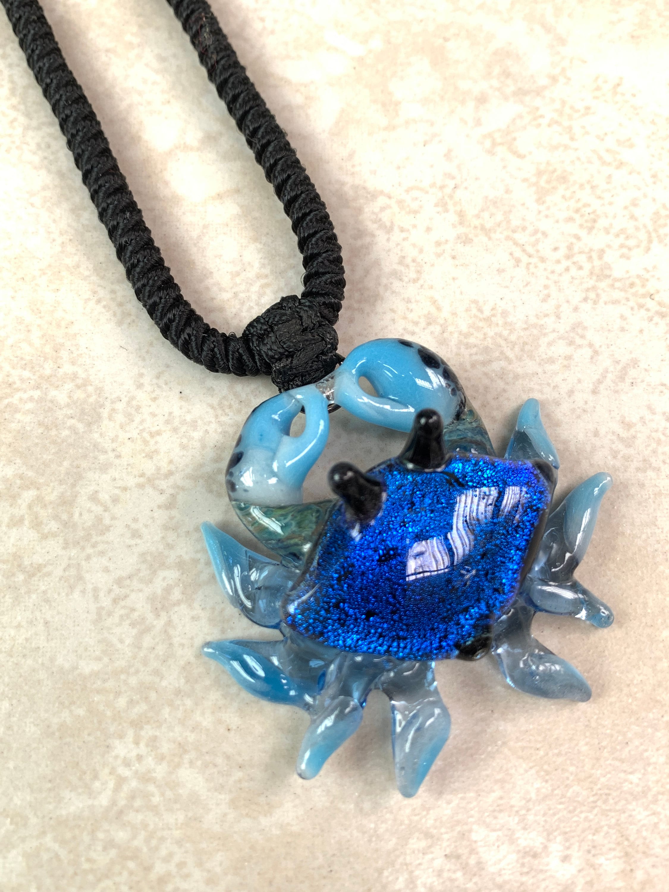 Blue on sale crab necklace