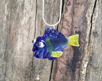Fish Pendant Necklace Bluetang Fish Necklace Pendant for Her blue Ocean Jewelry for Kids Jewelry gift idea Children