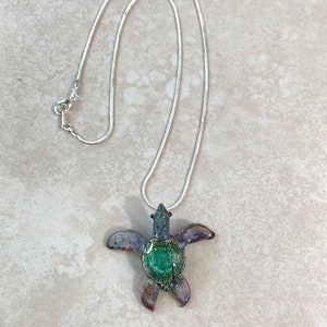 Green Sea Turtle Pendant Beach Jewelry Turtle Necklace Best - Etsy