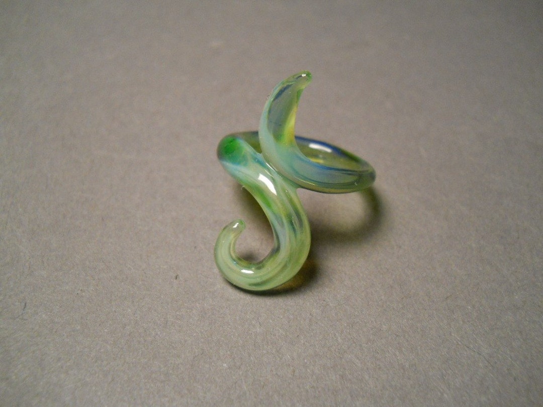 Glass Ring Blown Glass Jewelry Rings Pinky Ring Handmade Sister Gift by