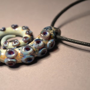 Thunder Octopus Pendant Glass Tentacle Pendant Octopus Beach Jewelry Glass Pendant  Divers Gift Idea for Mom Jewelry Ocean Aqua marine decor