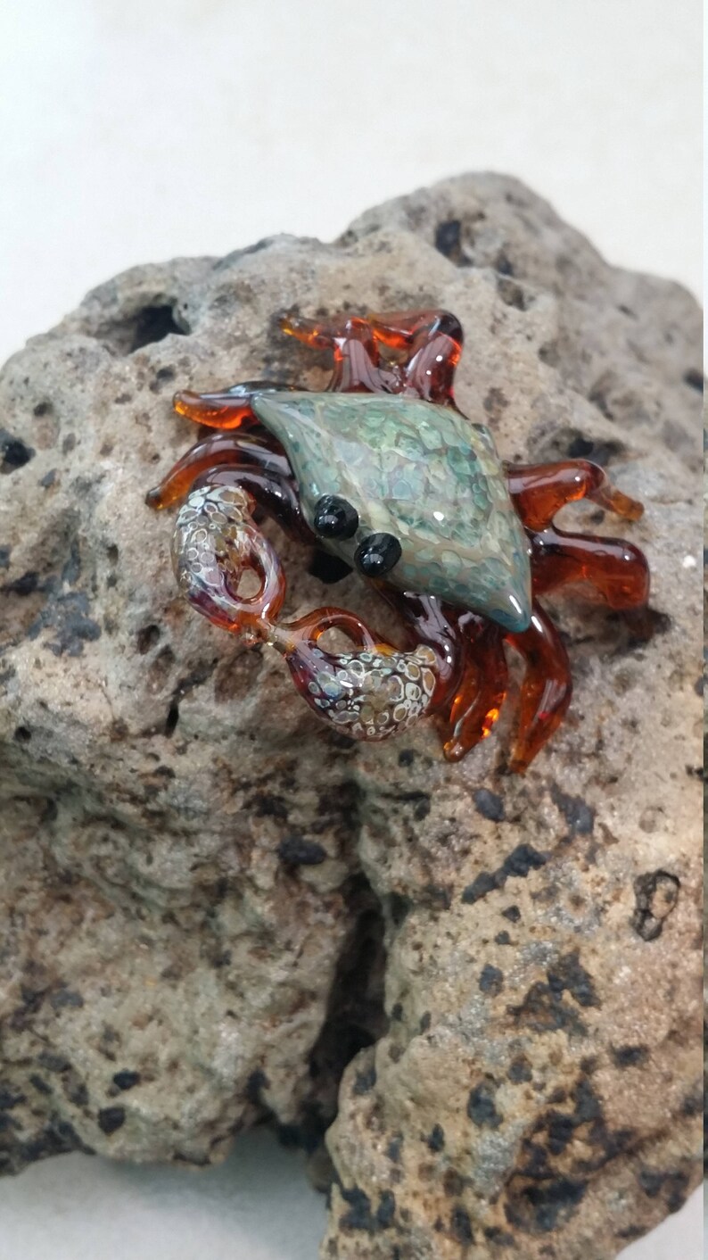 Hermit Crab Pendant// Ocean Crab Jewelry// Crab Necklace Etsy