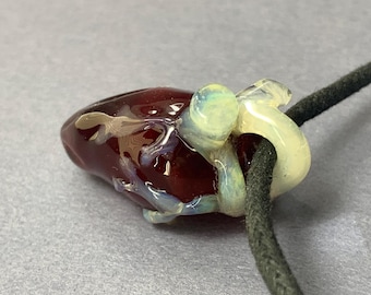 Anatomical Heart Pendant: Blown Glass Love Necklace