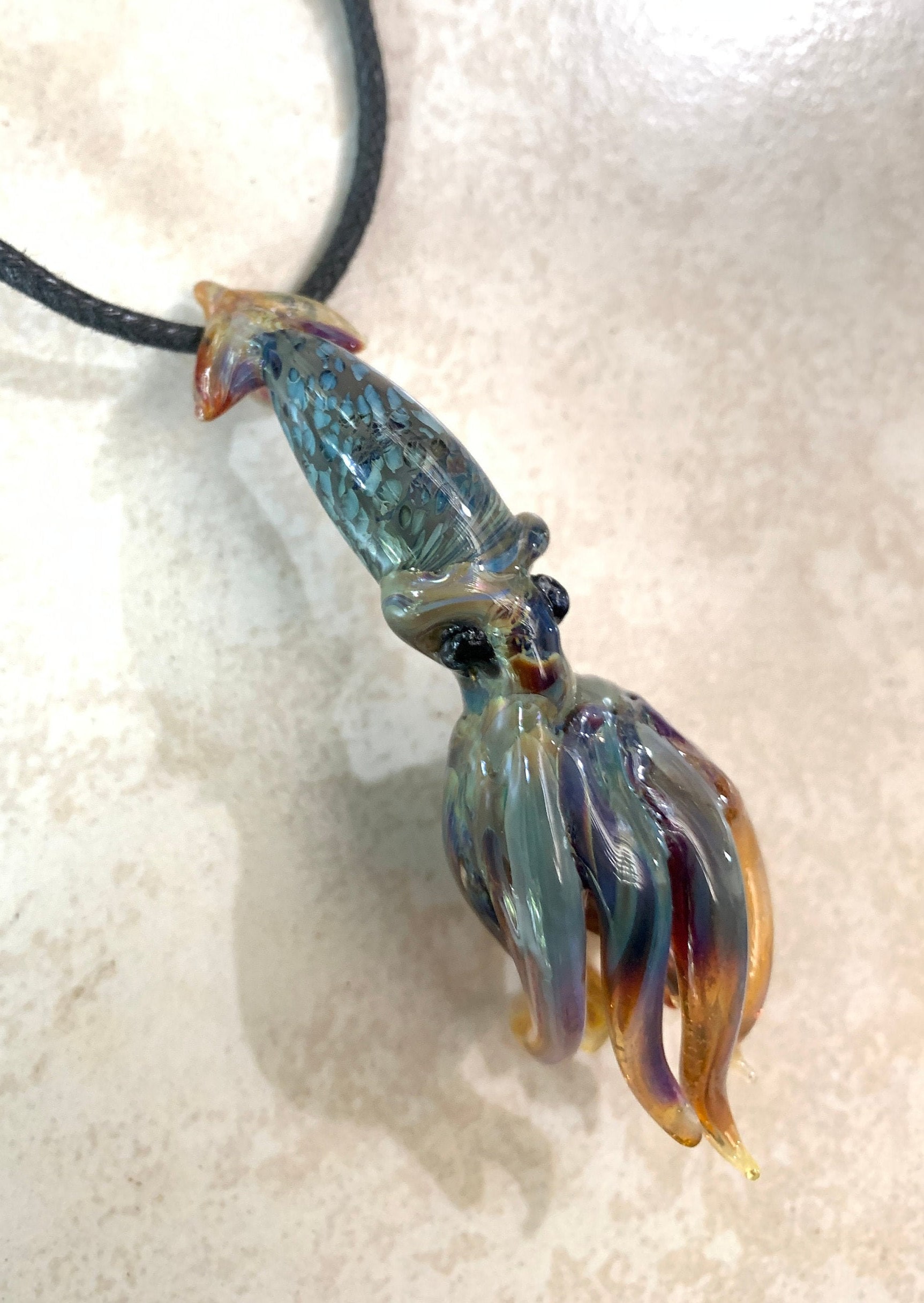 large pendant fish necklace Fish pendant nautical pendant polymer clay double sided pendant