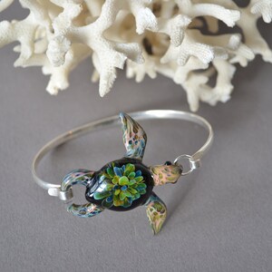 Anemone Sea Turtle Bracelet Turtle Jewelry Best Friend Bracelet Cuff ...