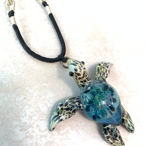 Sea Turtle Pendant Necklace Sea Turtle Jewelry Gift for Him - Etsy