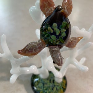 Sea Turtle Sculpture with Coral Reef Desk Office Gift Endangered Seaturtle image 9