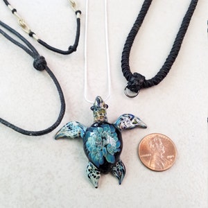 Sea Turtle Pendant Sea Turtle Necklace Gift for Mom Jewelry Pendant Necklace for Girlfriend Gift Aquatic Jewelry Glass Pendant image 5