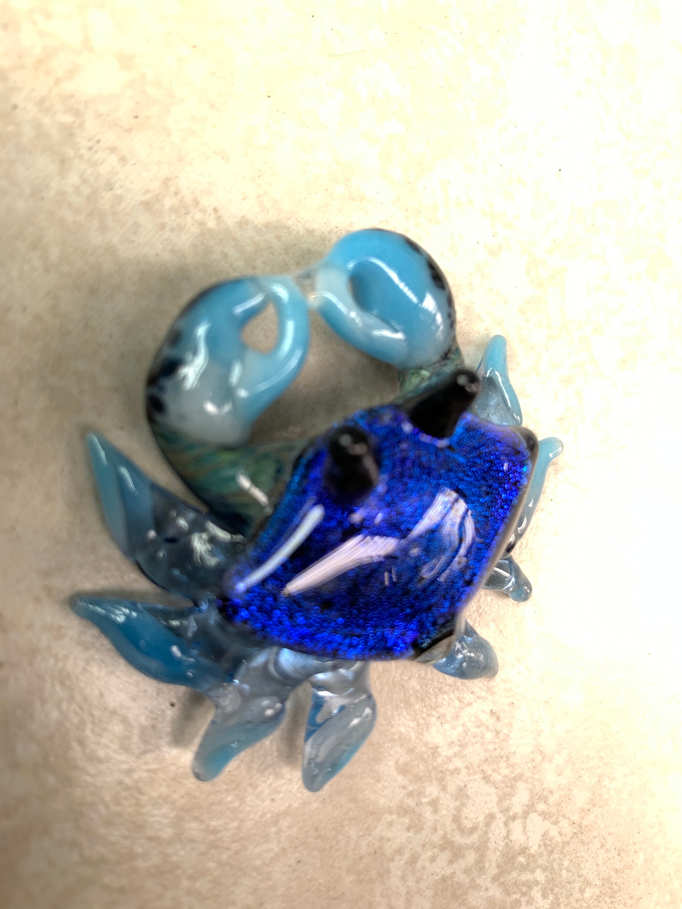 Blue Crab Necklace Pendant Handmade Jewelry Glass Hawaii Etsy