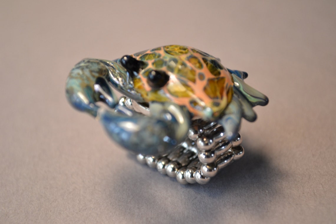 Hermit Crab Ring Handmade Jewelry Crab Pendant Beach Jewelry Etsy