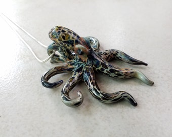 Octopus Pendant Necklace Jewelry Hand Blown Glass Octopus Necklace Gift for my Girlfriend