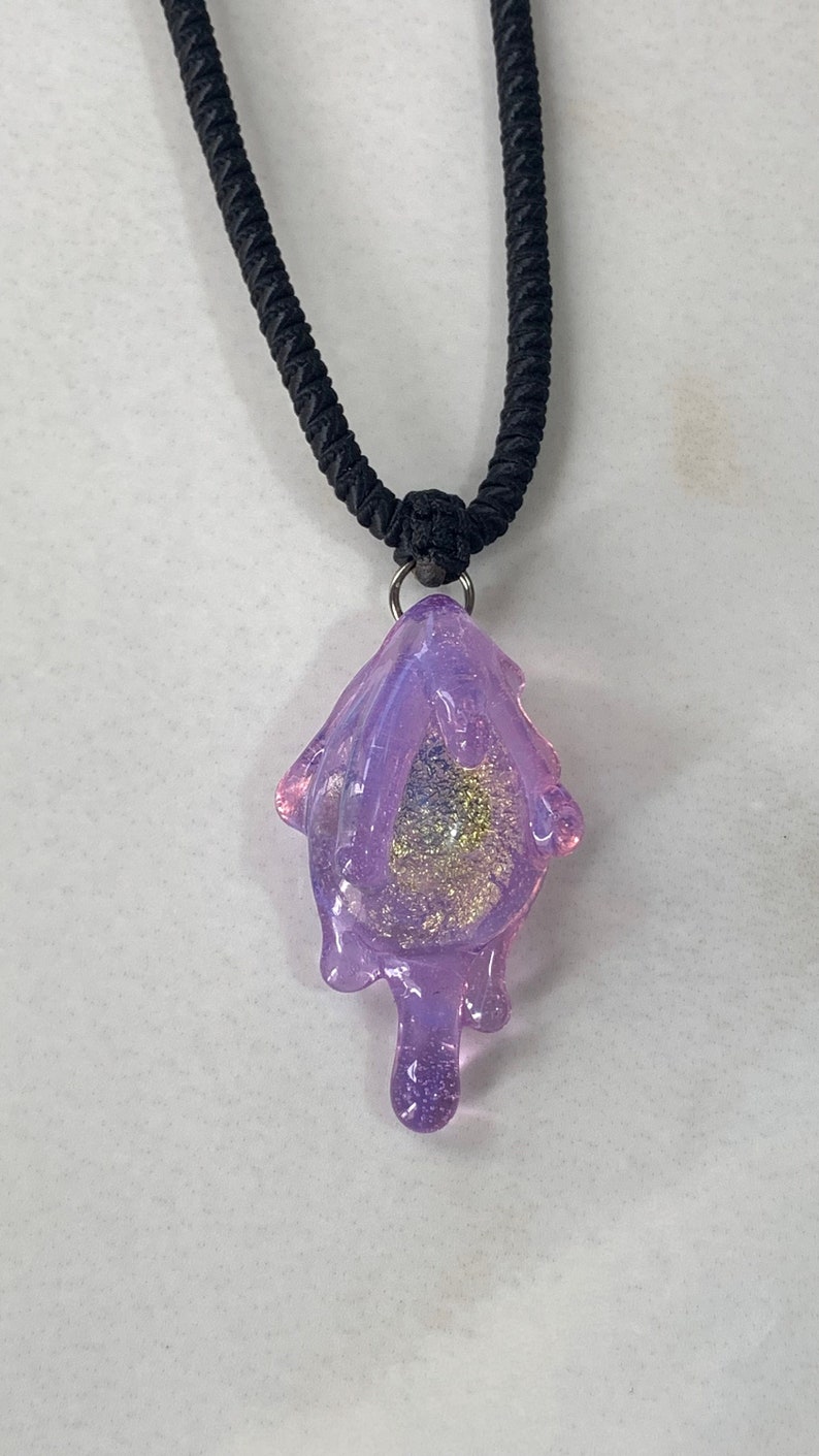 Pendant with Thick Black Silk cord for Gals