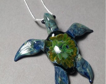 Green Sea Turtle Pendant Necklace a great Sister Gift