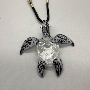 Sea Turtle Necklace Glass Pendant Sea Turtle Jewelry Divers Gift Idea Beach Party Sea Glass Necklace Gift for Mom
