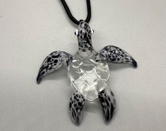 Sea Schildkröte Halskette Kristall Glas Anhänger Schmuck Taucher finden