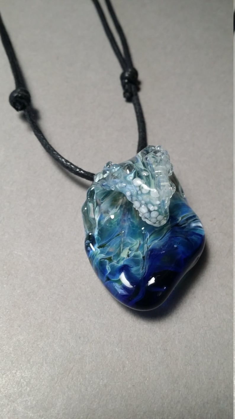 Glass Wave Pendant Surf Jewelry Pendant Beach Jewelry Ocean Etsy Canada