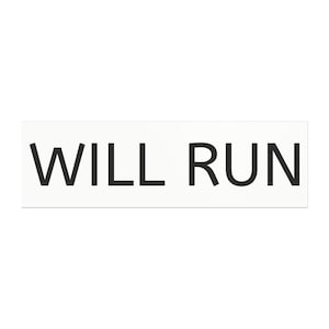Running Enthusiast Car Magnets, Will Run Sticker, Gift for Runners, Car Decor, Running Motivation