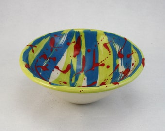Handthrown small ceramic patterned bowl, Nibbles snack tapas dipping dish, jewellery ring bowl pottery