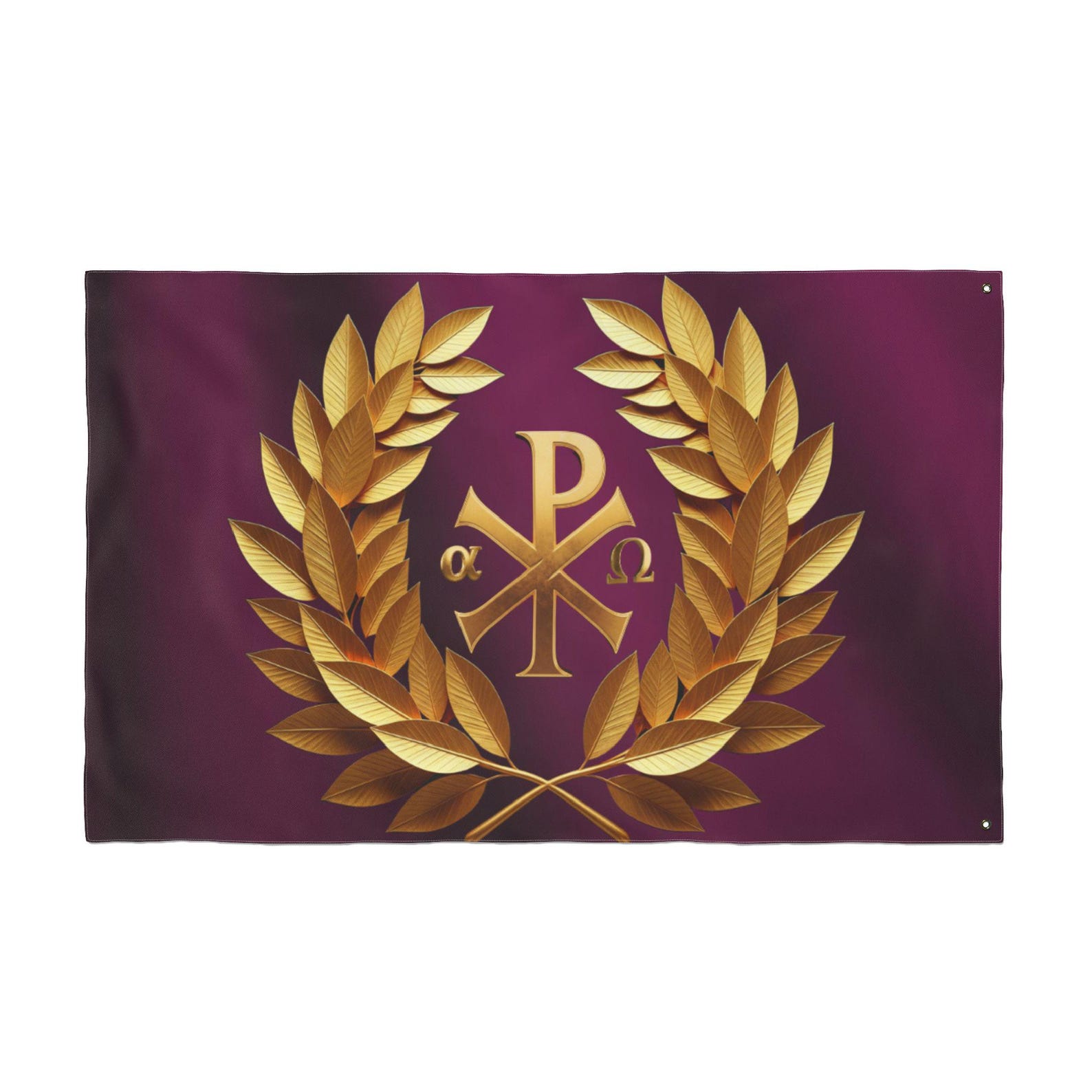 Che Rho Design Violet Chi Rho Christian Banner: Purple & Gold Byzantine Style Flag - Etsy