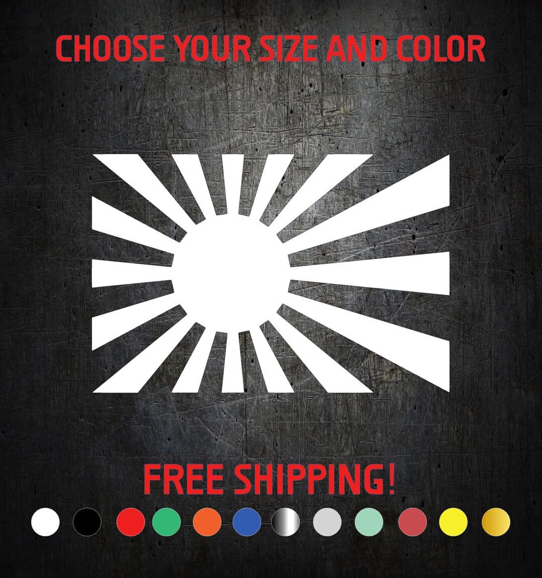 Japan Rising Sun Flag JDM Sticker Vinyl Decal - Etsy