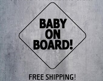 Baby on Board Decal, Baby on Board Sticker, Vinyl Decal, Car Decal, Car Sticker, Decal for Mom, Baby on Board Car Decal, New Mom Gift