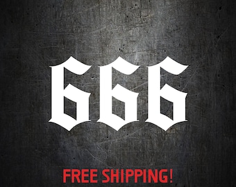 666 Vinyl Sticker Decal - Etsy