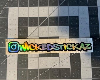 thumbnail image 2 of Custom Vinyl Decal – Your Instagram Username – Car Bumper Or Window Sticker – Choose Color & Finish 2 of 4