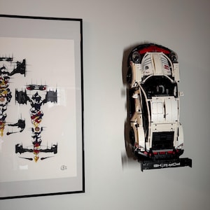 Wall Mount for LEGO Technic Porsche 911 RSR (42096) - Lego Display Bracket