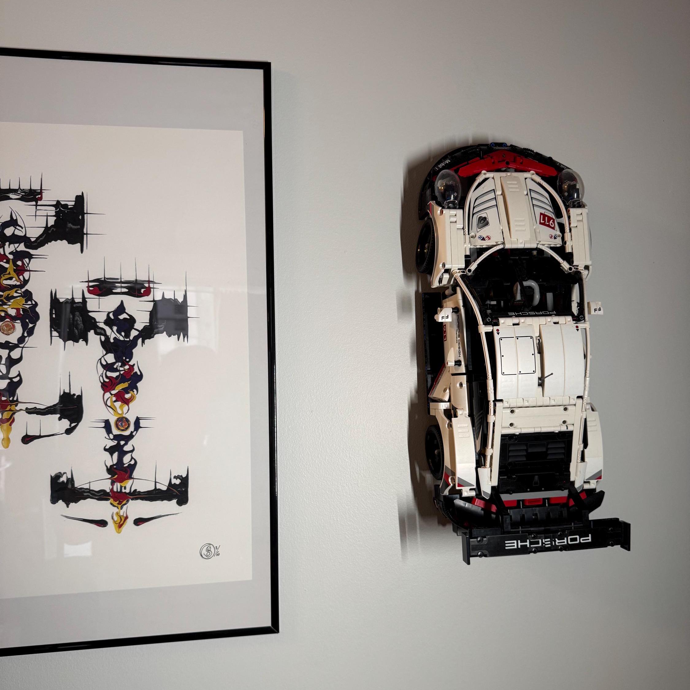 Support mural pour Porsche 911 RSR LEGO Technic (42096) - Support de présentation Lego