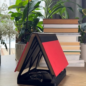 Nightstand Book Holder | Minimalist Bookmark Stand | Functional Book Valet | Modern Book Display | Personalized Book Holder