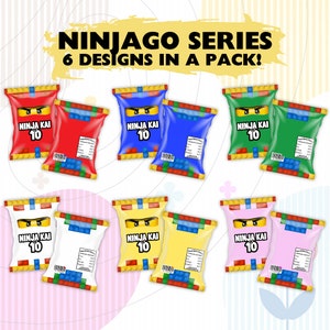 Ninjago Serie Chip Tasche bearbeitbare Vorlage